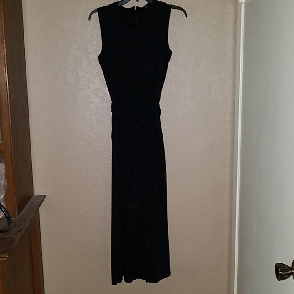 Wide Leg, short sleeved, belted jumpsuit